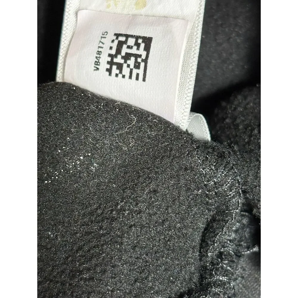 The North Face Hoodie Mens Med Black Gray Logo Fleece Pullover Sweatshirt Warm